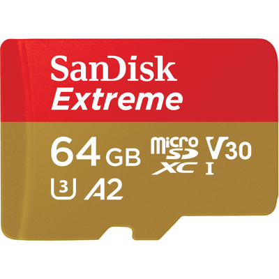 Afbeelding van SanDisk Extreme MicroSDXC 64GB + SD Adapter