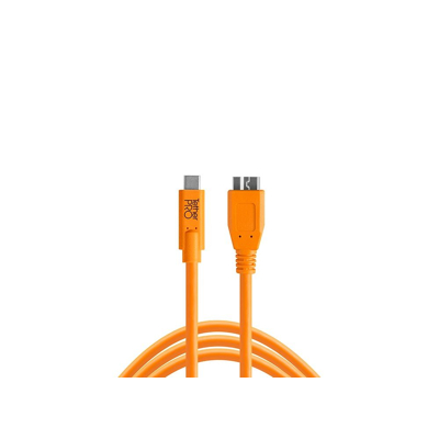 Afbeelding van Tether Tools TetherPro USB C 3.0 Micro B (4,6m Oranje)