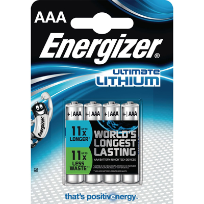 Afbeelding van Energizer Lithium Batterij AAA 1.5 V Ultimate 4 Blister