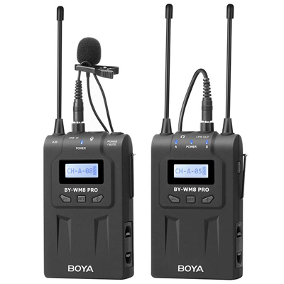 Afbeelding van Boya BY WM8 Pro K1 UHF Duo Lavalier Microfoon Draadloos