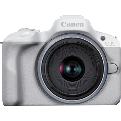 Afbeelding van Canon EOS R50+RF S 18 45 IS STM Wit