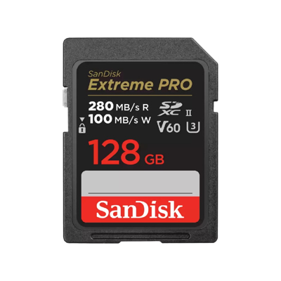 Afbeelding van SanDisk Pro 128GB V60 UHS II SD Cards 280/100MB/s