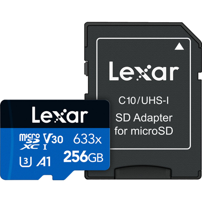 Afbeelding van Lexar MicroSD Blue Series UHS I 633X 256GB V10