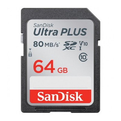 Afbeelding van SanDisk SDXC Elite Ultra Plus 64GB 80MB/s
