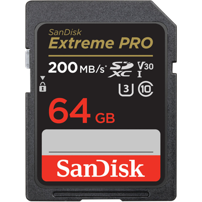 Afbeelding van SanDisk Extreme Pro 64GB SDXC Memory Card 200MB