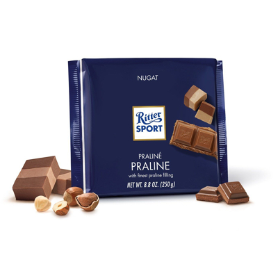Afbeelding van Ritter Sport Chocolade Melk Praline tablet 100 gram