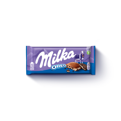 Afbeelding van Milka Oreo Chocolade Reep 100 Gram