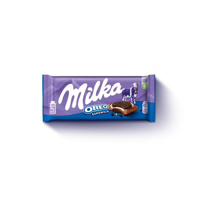 Afbeelding van Milka Oreo Sandwich Chocolade Reep 92 Gram