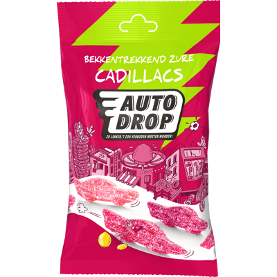 Afbeelding van Autodrop Bekkentrekkend Zure Cadillacs Snackpack (85 gram)
