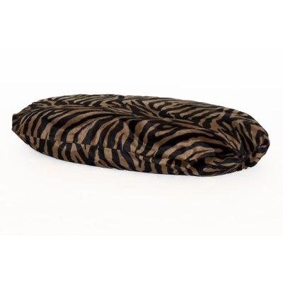 Afbeelding van Hondenkussen Ovaal zebra bruin 65x45x15 cm Polyestervezels