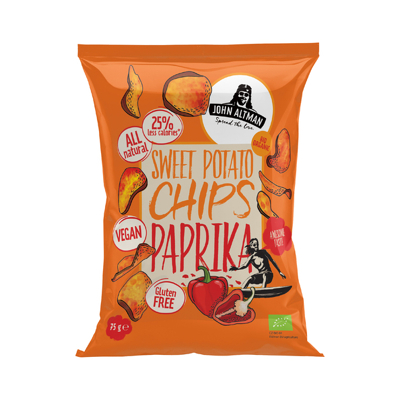 Afbeelding van John Altman Bio Sweet Potato Chips Paprika (12x75gr)