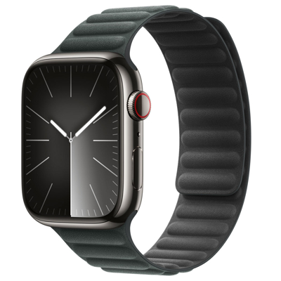 Image de Bracelet Apple Watch Original Cuir véritable Vert Convient aux Series 1 9 / SE Ultra (2)