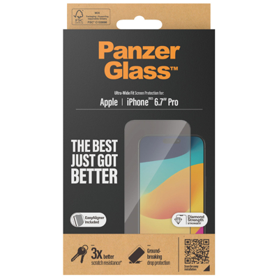 Image de Panzerglass Verre Trempé Edge To Protection D&#039;Écran Apple iPhone 15 Pro Max