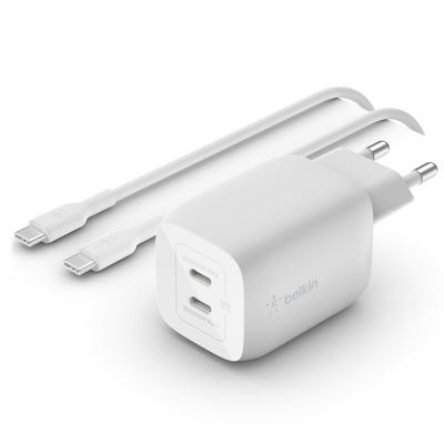 Image de Belkin Chargeur Power Delivery 65 W + Câble USB C 2 m Blanc