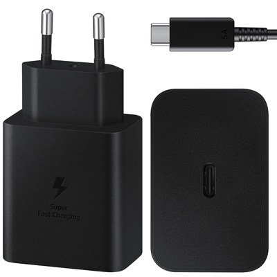 Image de Samsung Ep T4510 USB C Chargeur Rapide 45W + Câble Noir