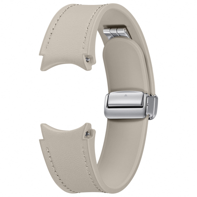 Image de Bracelet en cuir hybride original D Buckle Normal M/L pour Galaxy Watch 6 / Classic 5 Pro Etoupe Samsung Originele Hybrid Leather