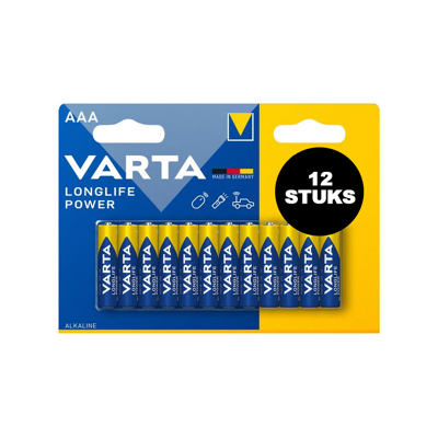 Afbeelding van Varta batterij Longlife Power AAA, blister van 8 + 4 batterijen