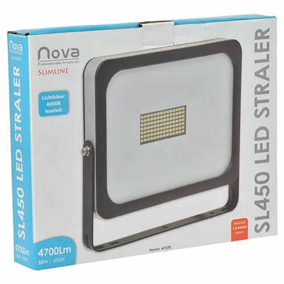 Afbeelding van Nova LED Straler Bouwlamp Type SL50 Slimeline 50 Watt 4000K 4700 Lumen