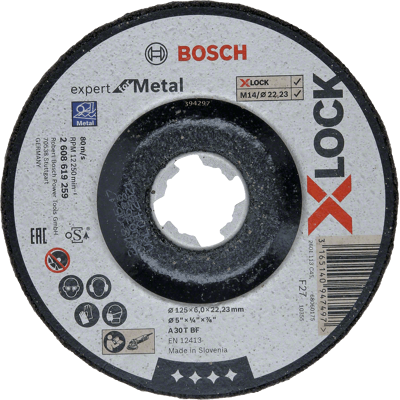 Afbeelding van Bosch Afbraamschijf x Lock Metal 125 6 22.23 MM
