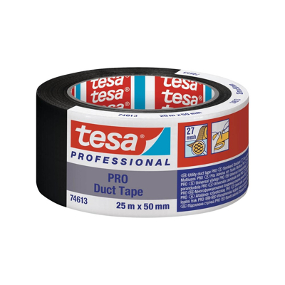Afbeelding van Tesa ducttape standaard 74613 zwart 50mmx50mtr
