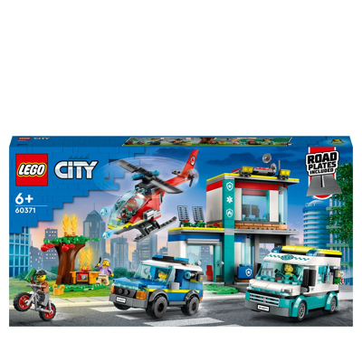 Afbeelding van LEGO City 60371 Hoofdkwartier van hulpdienstvoertuigen Set