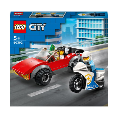 Afbeelding van LEGO City 60392 Achtervolging auto op politiemotor Set