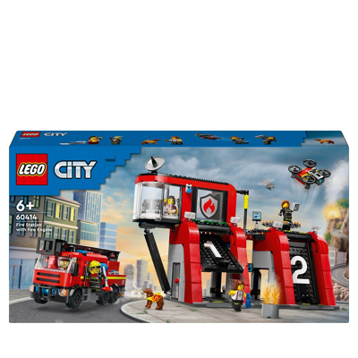 Afbeelding van LEGO City Brandweerkazerne en brandweerauto 60414