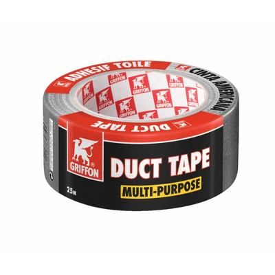 Afbeelding van Griffon Duct Tape Multi Purpose Grijs Rol 25 m x 48 mm