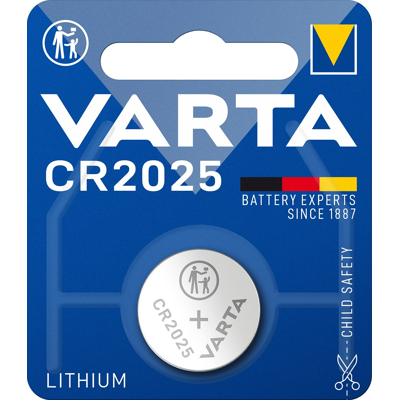 Afbeelding van varta 6025101401 knoopcel batterij 3,0V 20MM videocamera CR2025 170MA lithium 20X2,5mm