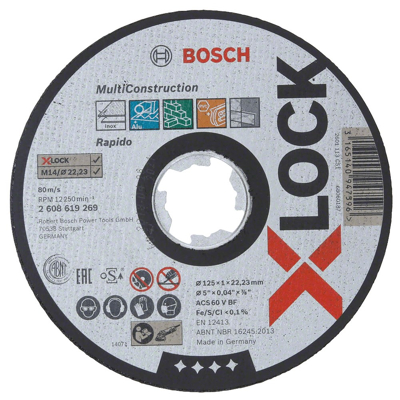 Afbeelding van Bosch Doorslijpschijf x Lock (Rapido Multi Construction) 125 1 22.2 MM