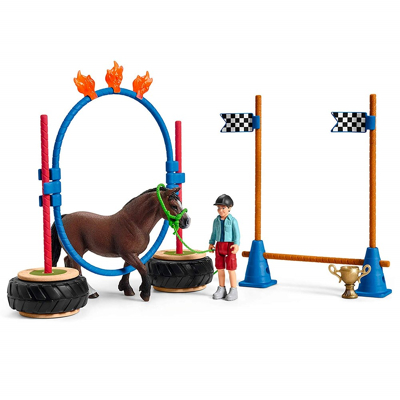 Afbeelding van Schleich 42482 Pony Behendigheidswedstrijd Voor Kinderen vanaf 3 jaar Horse Club 19 x 6,6 15 cm Multi Kleuren