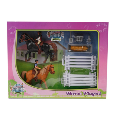 Afbeelding van Kids Globe Paarden met Ruiter en Accessoires