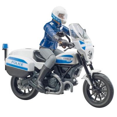 Afbeelding van Scrambler Ducati politie motorfiets van Bruder