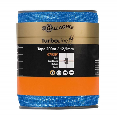 Afbeelding van Gallagher Schrikdraad TurboLine lint 12,5mm blauw 200m, Geschikt voor Veehouderij