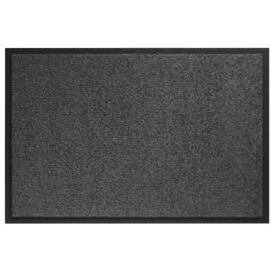 Afbeelding van Lupo Schoonloopmat 90 x 174 CM Zwart/Grijs 100% Polyprop PVC Achterzijde Inloopmat die het Vuil Buiten de Deur Houdt