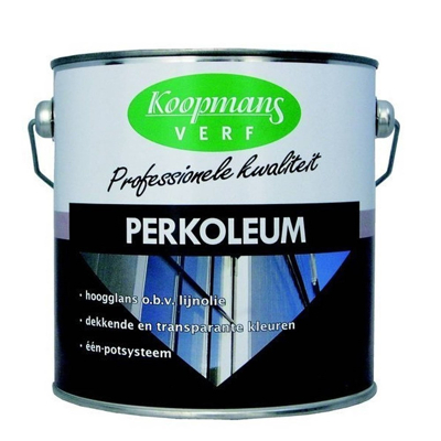 Afbeelding van Koopmans Perkoleum Hoogglans Dekkend Ready Mixed 2,5 ltr 305 donkergrijs Buitengevel &amp; Tuin