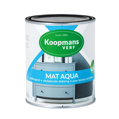 Afbeelding van Koopmans Mat Aqua Ready Mixed 0,25 ltr 373 wit Huis &amp; Interieur