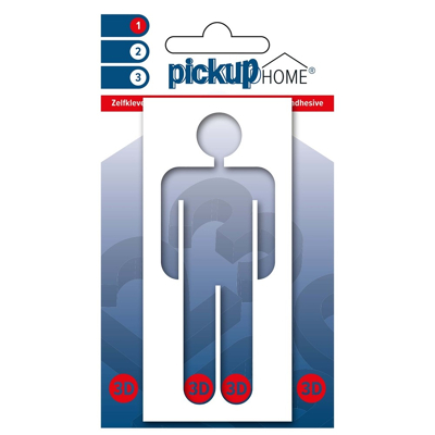 Afbeelding van 3D Home Picto frame zelfklevend man wit Pickup