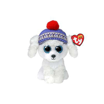 Afbeelding van TY Beanie Boo&#039;s Christmas Dog White 15 cm 1 stuk