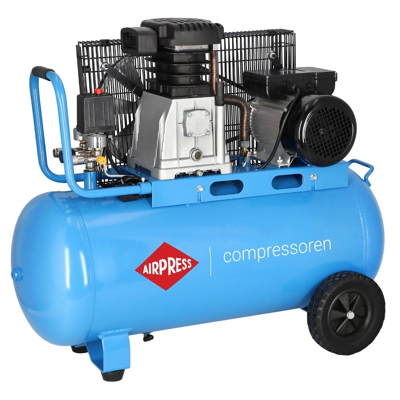 Afbeelding van Airpress Compressor HL 340/90 max druk 8 Bar 230 Volt 90 liter Ketelinhoud 340 l/min 3.0 pk / 2.2 kW 63 kg Blauw 1,5 m Snoerlengte