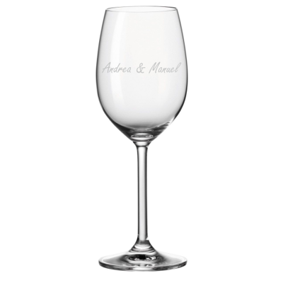 Abbildung von Weissweinglas mit Gravur Gläser