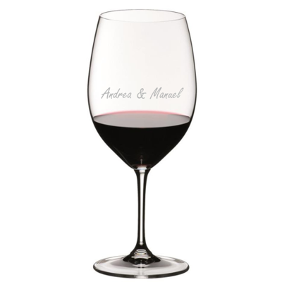Abbildung von Rotweinglas mit Gravur Gläser