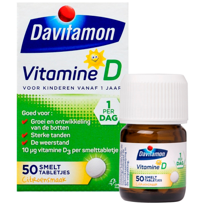 Afbeelding van Davitamon Vitamine D voor Kinderen 50 Smelttabletjes