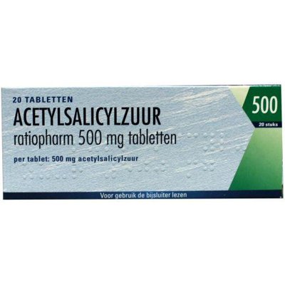 Afbeelding van Acetylsalicylzuur Teva Tablet 500mg