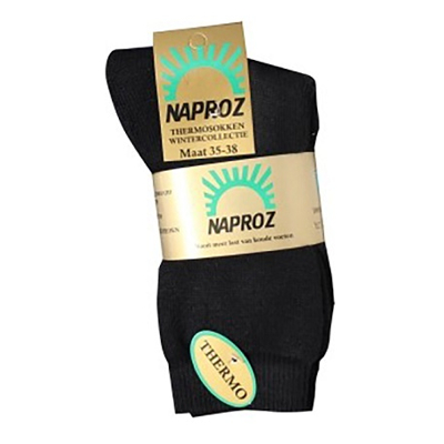 Afbeelding van Naproz Thermo Sokken Zwart Maat 35 38 3 Paar