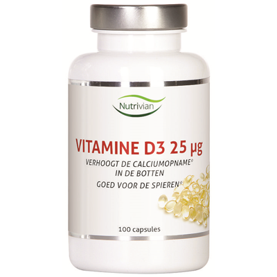 Afbeelding van Nutrivian Vitamine D3 (100 softgels)