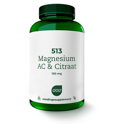 Afbeelding van AOV 513 Magnesium Ac &amp; Citraat 150mg, 180 tabletten