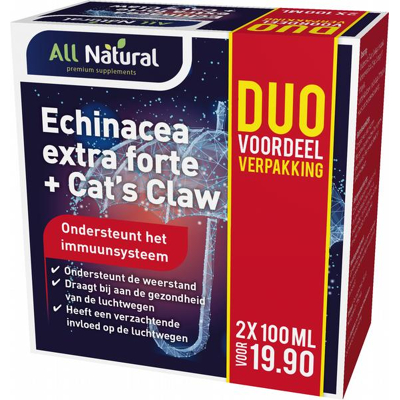 Afbeelding van All Natural Echinacea Extra Forte + Cat&#039;s Claw, 200 ml