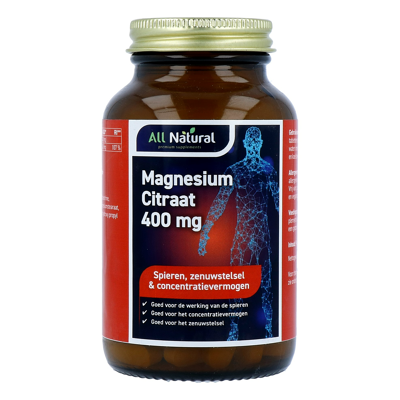 Afbeelding van All Natural Magnesium Citraat 400 mg Tabletten