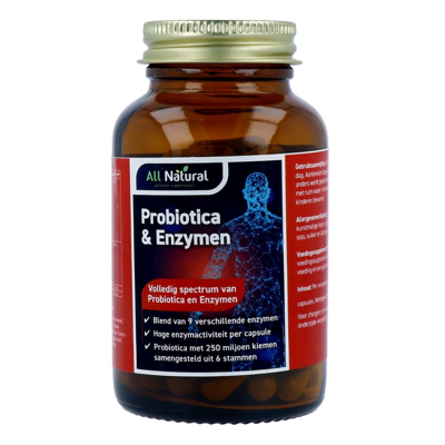 Afbeelding van All Natural Probiotica Enzymen Capsules 60CP